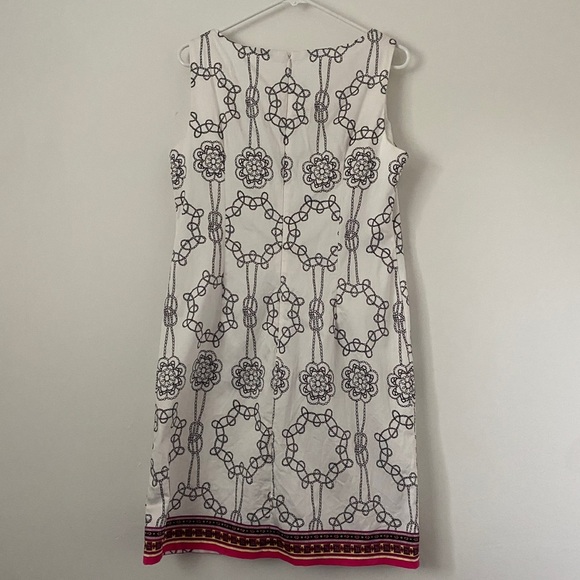 London Times Black and White Nautical Rope Sleeveless Boho Coastal Midi Dress 10 - Picture 5 of 8